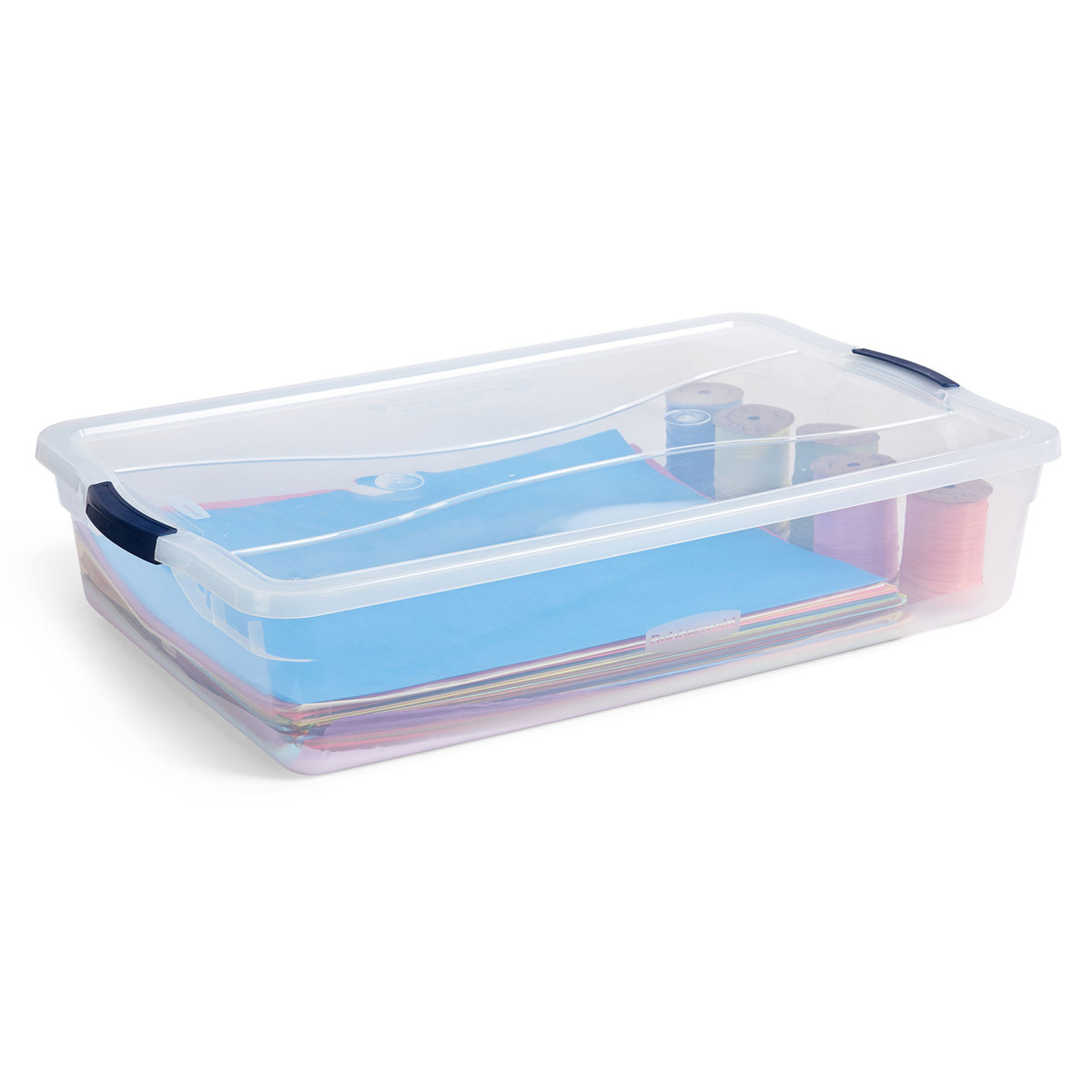 Rubbermaid Cleverstore Clear 41 Qt Plastic Storage Bins with Lids, 4-Pack